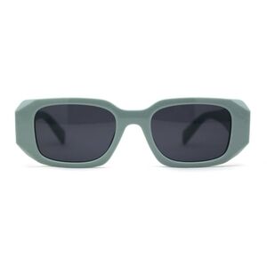 Rectangular Chunky Sunglasses in Seafoam Green